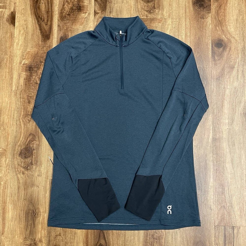 On Cloud Long Sleeve On Running Weather Sweater 1/4 Zip Pullover Athletic Men L